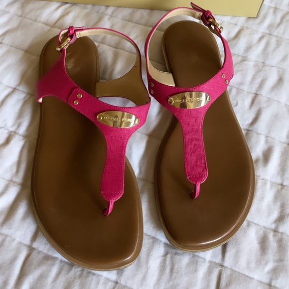 Michael Kors Shoes - SOLD. 🔥Michael Kors Logo Plate Leather Sandal🔥